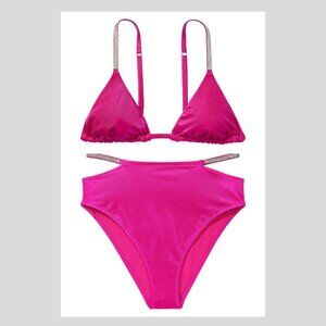 New! SET Victoria’s Secret Swim Shine Strap Bikini Top & Bottom  10480